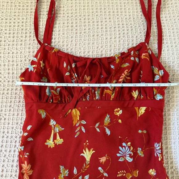 Reformation Camira Crepe Midi-Dress in Borsa Floral Red | Size 0 - Picture 13 of 14